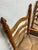 Brown Vintage Country French Style Solid Oak Ladder Back Handwoven Rush Seat Armchairs For Sale - Image 8 of 10