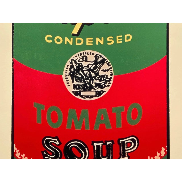 Andy Warhol Foundation Lithograph Print Large Pop Art Poster " Campbell's Soup Can ( Green & Red ) ", 1965 For Sale In Kansas City - Image 6 of 9