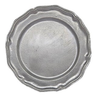 1980s Armetale Country French Pewter Dinner Plate For Sale