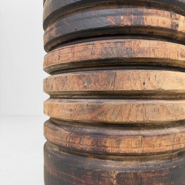 Japanese Industrial Wooden Pulley, 1930s-1950s For Sale - Image 10 of 12