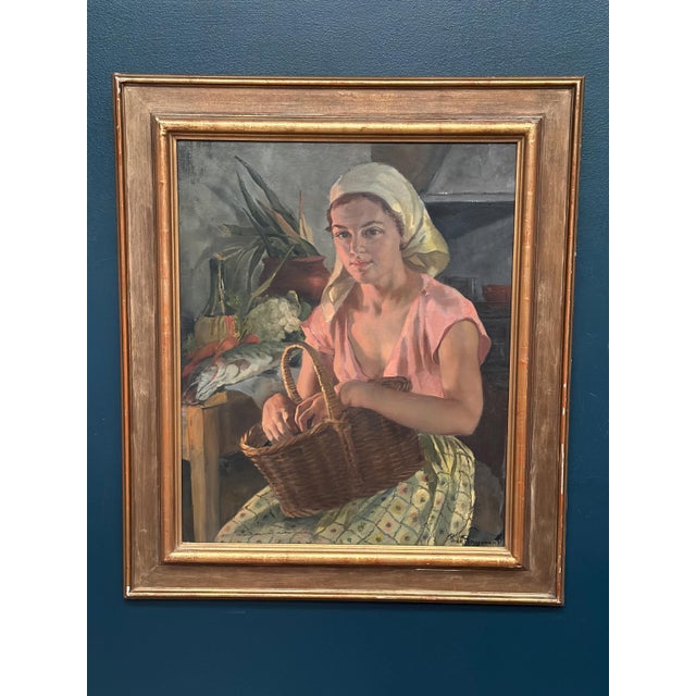 Philippe De Rougemont, Seated Woman, 1920s, Oil on Panel, Framed For Sale - Image 17 of 17