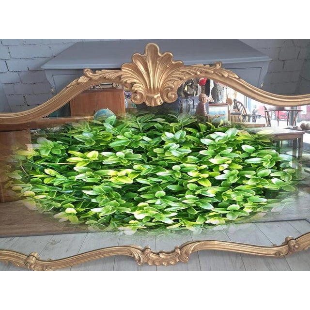 Large Antique Style Mirror in Gold Gilt Wood Frame For Sale - Image 9 of 12