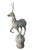 2000 - 2009 Vintage Cast Iron Gazelle Statue on Spherical Orb Base For Sale - Image 5 of 12