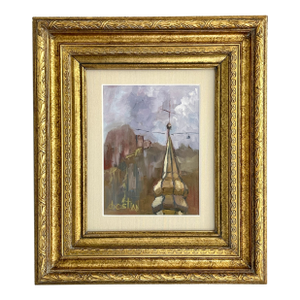 Doug Bostian Original Oil Painting — Paroisse Saint Bernard Du Mont-Blanc