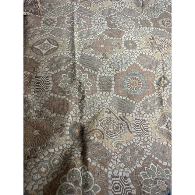 Brown Clarence House Gold Viscose & Cotton Brocade- Two 1/2 Panels Sewn Together For Sale - Image 8 of 9