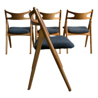 CH29 Sawbuck Dining Chairs by Hans J. Wegner for Carl Hansen & Son, Denmark, 1950s, Set of 4 For Sale