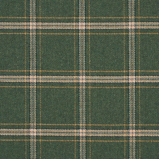 Blackburn Merino Plaid in green is a traditional twill weave made of superfine lambswool yarns that are mÃ©lange spun for...