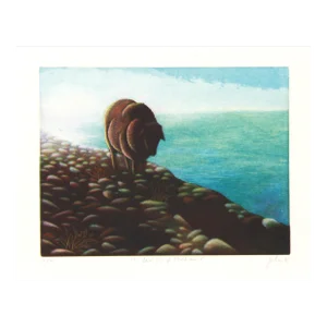 1980s "The Sacrafice of Abraham V" Oil Painting by Nicolette Jelen