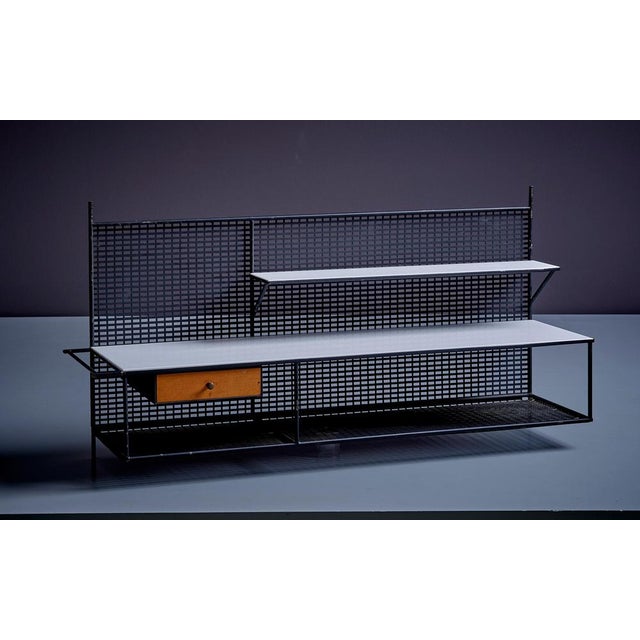 Wall Shelf in Wood and Metal attributed to Paul McCobb for Bryce, USA, 1950s For Sale - Image 11 of 12