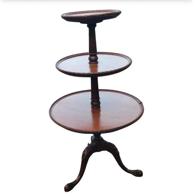 George III Mahogany Pie Crust Dumbwaiter, Circa 1940s For Sale In Washington DC - Image 6 of 8