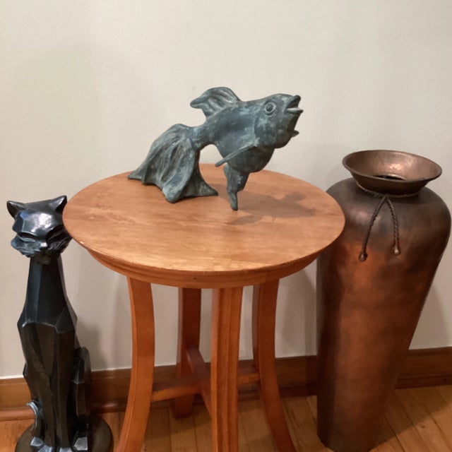 1950s Japanese Art Bronze Fly Koi Fish Garden Sculpture For Sale - Image 10 of 12