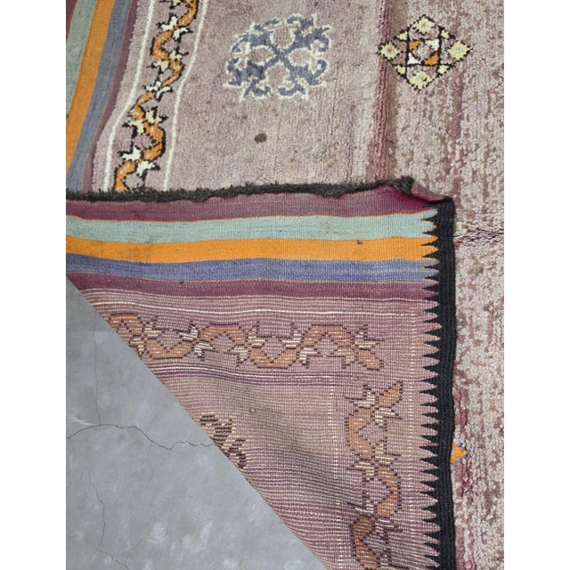 Tribal Moroccan Tribal Ait Bou Sbaa Rug - 13.2 X 5.5 Ft For Sale - Image 3 of 6