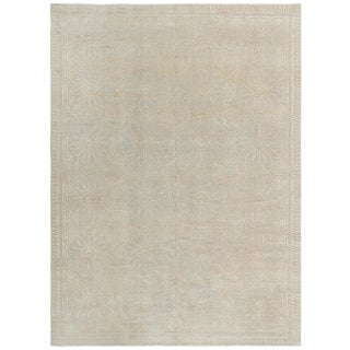 Contemporary Flower Garden Silk Rug by Suzanne Lovell for Doris Leslie Blau For Sale