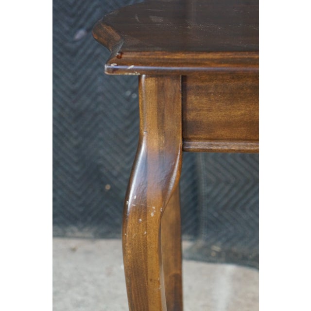 Vintage Queen Anne Style Mahogany Sofa Console Hall Entry Table For Sale - Image 13 of 17