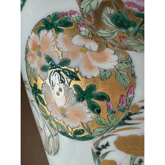 Antique Japanese Arita Hand Painted Porcelain Vase Baluster Lamp. For Sale - Image 13 of 17