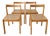 Vintage Chairs in Cane and Wood, 1970, Set of 4 For Sale