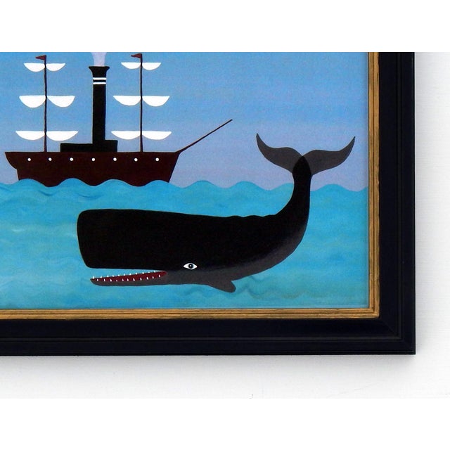 Blue Matt Rix, Mermaid and Sperm Whale Scenes, 2000s, Ink & Paper, Set of 2, Framed For Sale - Image 8 of 15