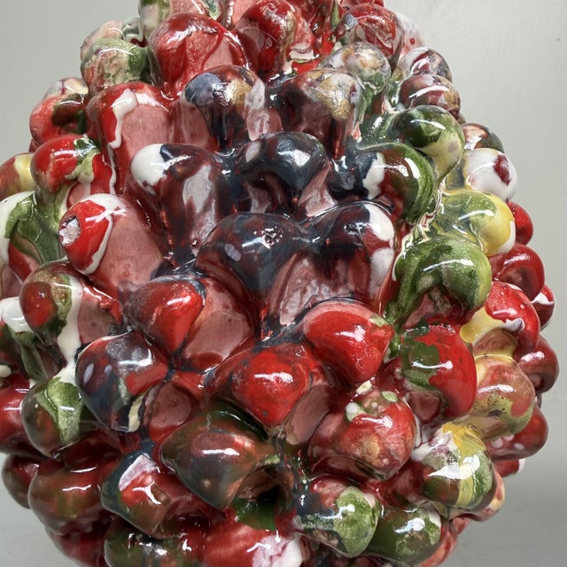 Red Ceramic Pigne Portafortuna by Gennaro Condurso, Italy, 2010s, Set of 2 For Sale - Image 8 of 12