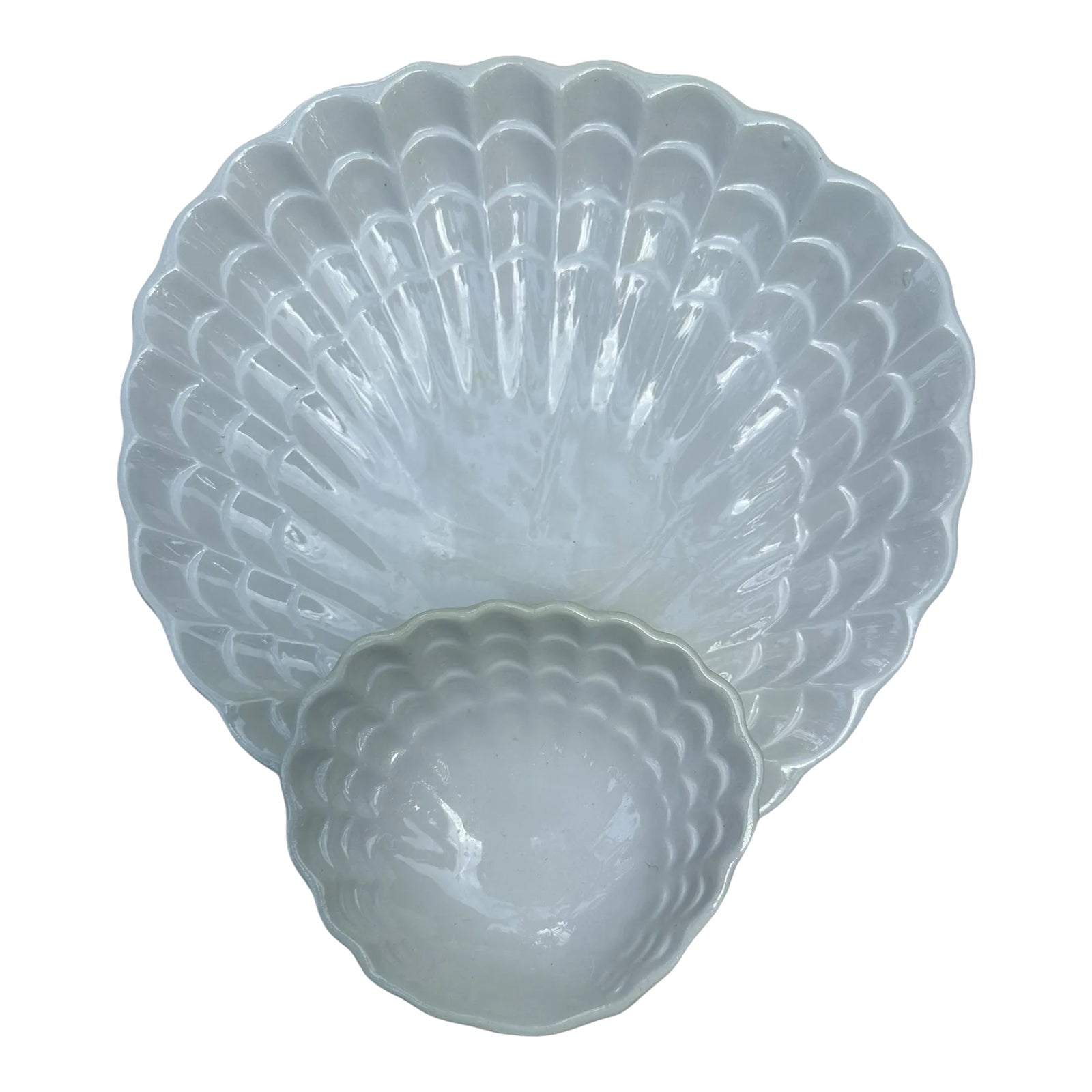 Vintage Scallop Shell Shaped Oyster Serving Dish Platter, Made in Italy ...