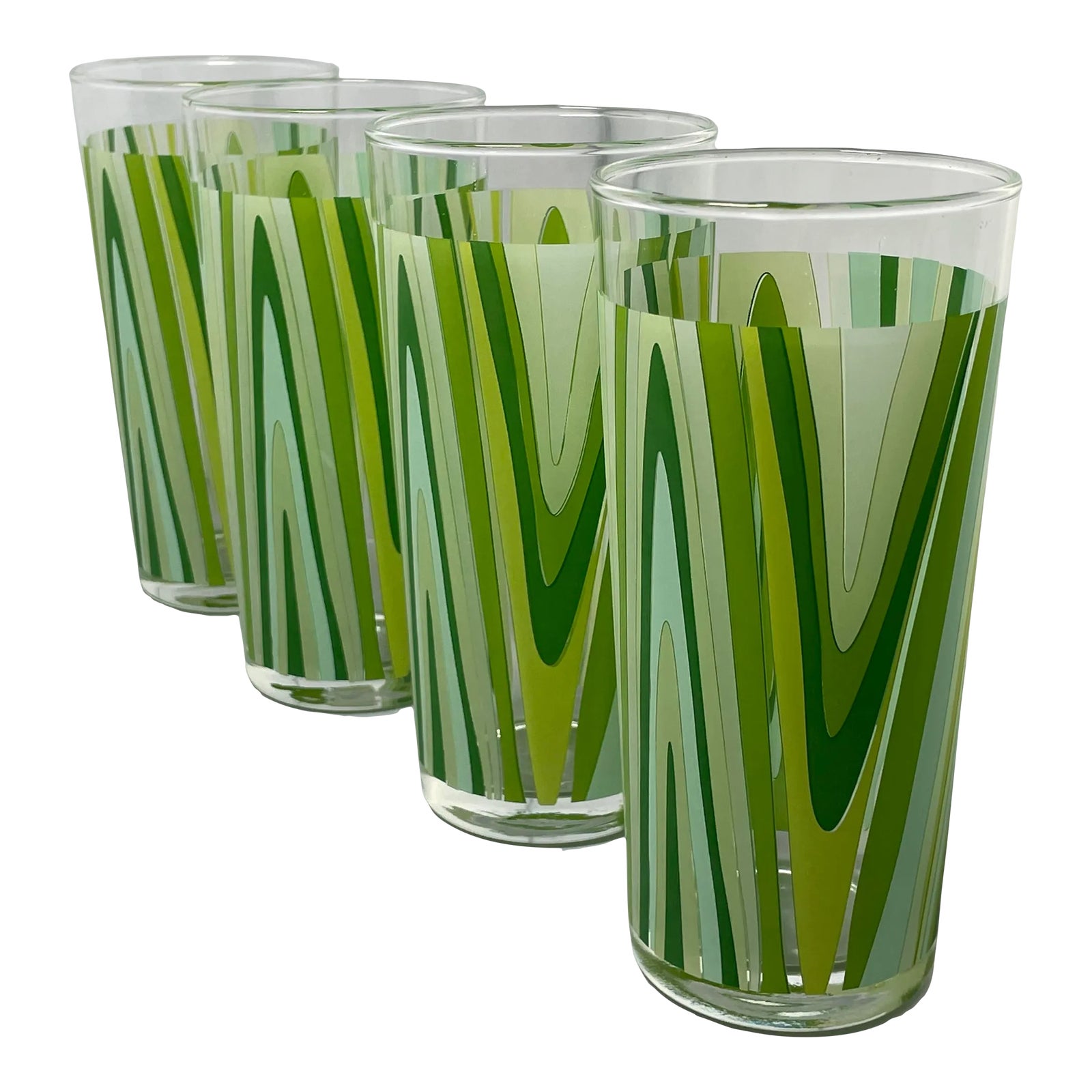 Late 20th Century Vintage Tumbler Glassware Set of 4 Chairish