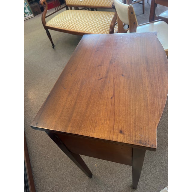 Mid 1800's Mahogany 2 Drawer Stand With Inlay Detail For Sale - Image 4 of 11
