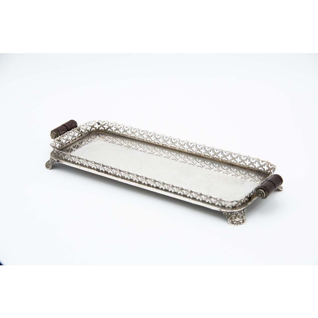 Silver Tray with Rectangular Wire Rack For Sale - Image 5 of 5