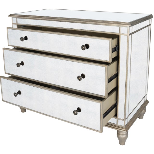 Laflin Mirrored Console Chest, Silver For Sale - Image 9 of 11