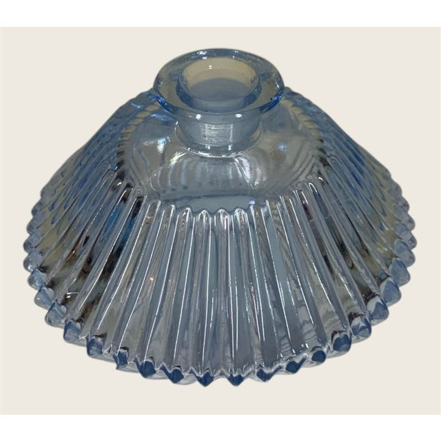 Luxurious Ice Blue Perfume Bottle Signed Czecho Slovakia Ca 1920 For Sale - Image 4 of 5