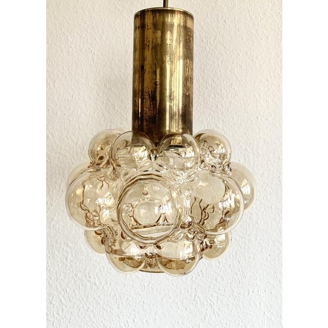 Bubble Glass Pendant Lamp by Helena Tynell for Glashütte Limburg, 1970s For Sale - Image 13 of 14