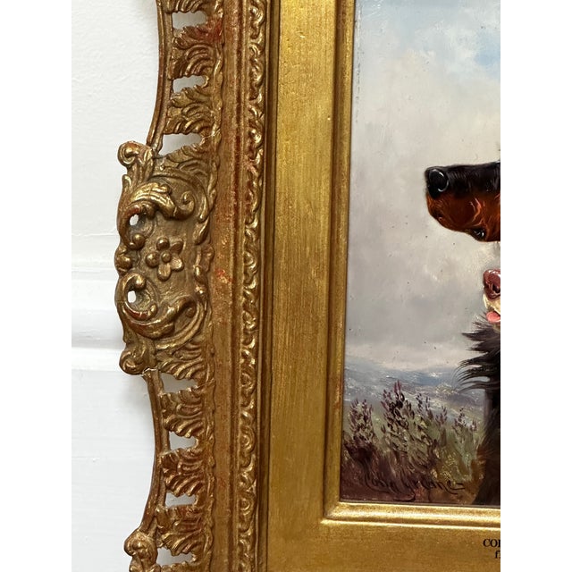 Victorian Antique Victorian Hunting Portrait Setter Gun Dogs Oil Painting by Colin Graeme Roe For Sale - Image 3 of 13