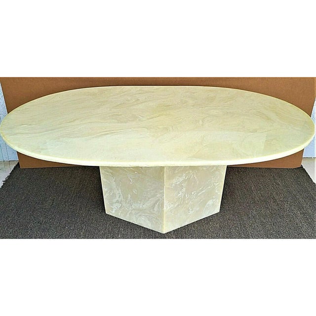 Offering One Of Our Recent Palm Beach Estate Fine Furniture Acquisitions Of A Vintage Mid Century Modern Solid Resin Faux...