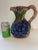 Ceramic Italian Hand Painted Ceramic Pottery Pitcher With Grapes For Sale - Image 7 of 8