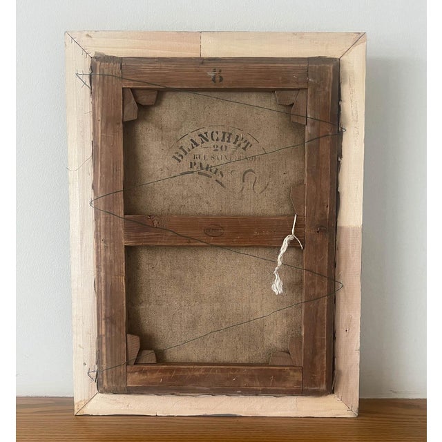 Wood 19th C.entury Parisian Landscape Oil Painting For Sale - Image 7 of 8