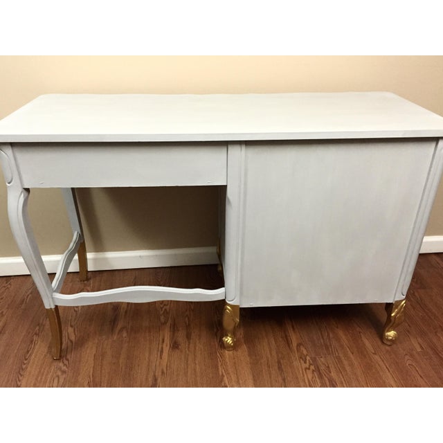 Gray French Provincial Vanity Desk Chairish
