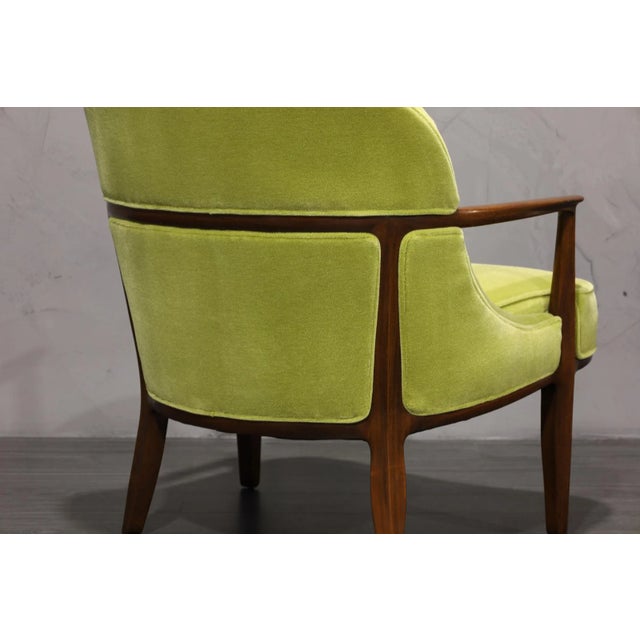 Mid 20th Century Janus Chair in Mohair Attributed to Edward Wormley for Dunbar For Sale - Image 10 of 10