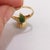 Vintage 14 Karat Gold and Nephrite Jade Cocktail Ring Size 6.5 For Sale - Image 10 of 10