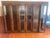 This rare Mid-century Modern to Hollywood Regency era stacked set is from the 1970s, pairing a striking burl-wood chevron...