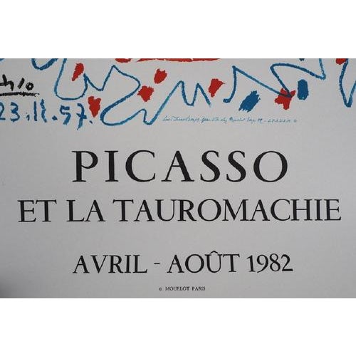 Lithographic Bullfighting Poster after Pablo Picasso For Sale - Image 5 of 7