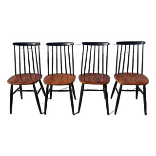 Set of 4 Fanett Dining Chairs in the Style of Ilmari Tapiovaara, Circa 1960 For Sale