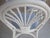 1970s Tropical Style Wicker Bamboo Dining Chair White With Cushion Set of 4 For Sale In Naples, FL - Image 6 of 11