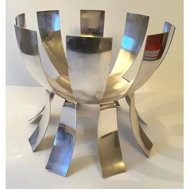 Modern Silver Plate Fruit or Decorative Bowl For Sale - Image 4 of 13