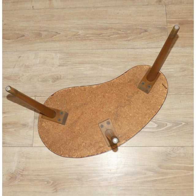 Kidney-Shaped Side Table in Pastel Green, 1950s For Sale - Image 9 of 10