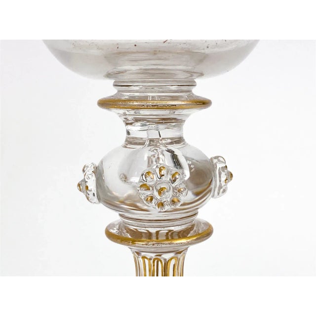 1920s 1920s Antique Gilded Venetian Wine Glasses - Set of 8 For Sale - Image 5 of 8
