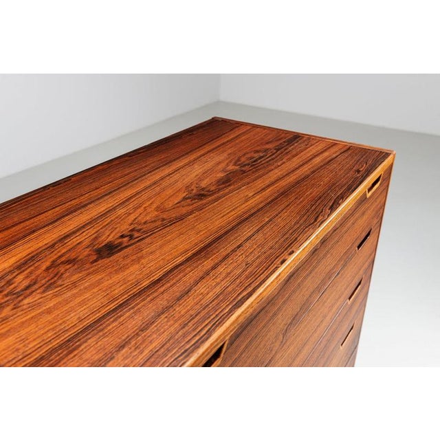 Brown Rosewood Chest of Drawers by Svend Langkilde for Langkilde Møbler, Denmark, 1960s For Sale - Image 8 of 13