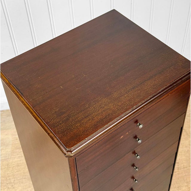 Antique Traditional Mahogany 11-Drawer Sheet Music File Cabinet For Sale - Image 11 of 13