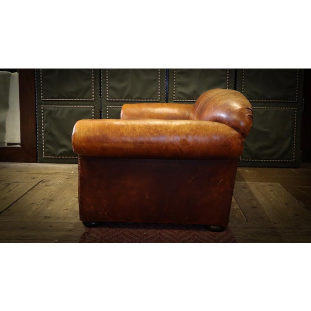 Large George Smith Two-Seater Club Sofa in Leather, 2010s For Sale - Image 10 of 18