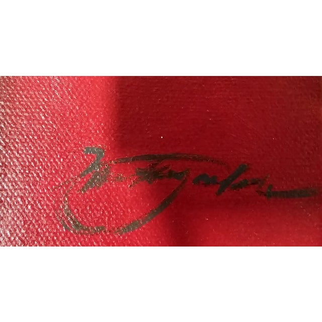 Textile Morton Goode Jackson Original Acrylic on Canvas Painting "Noblesse Oblige" For Sale - Image 7 of 9