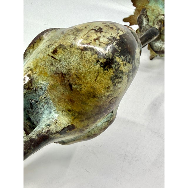 19th Century Neo Classical Grand Tour Bronze Heron Candle Holder For Sale In Palm Springs - Image 6 of 15