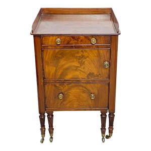 Late 19th Century George III Mahogany Bedside Nightstand, English C1820