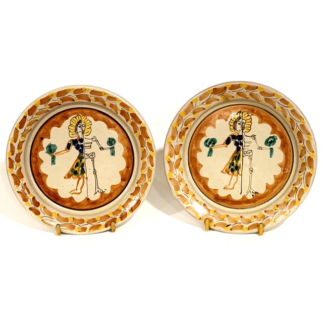 These are Mexican majolica plates made in the early 1990s at Alfareria Tradicional, the studio of Gorky Gonzalez in...